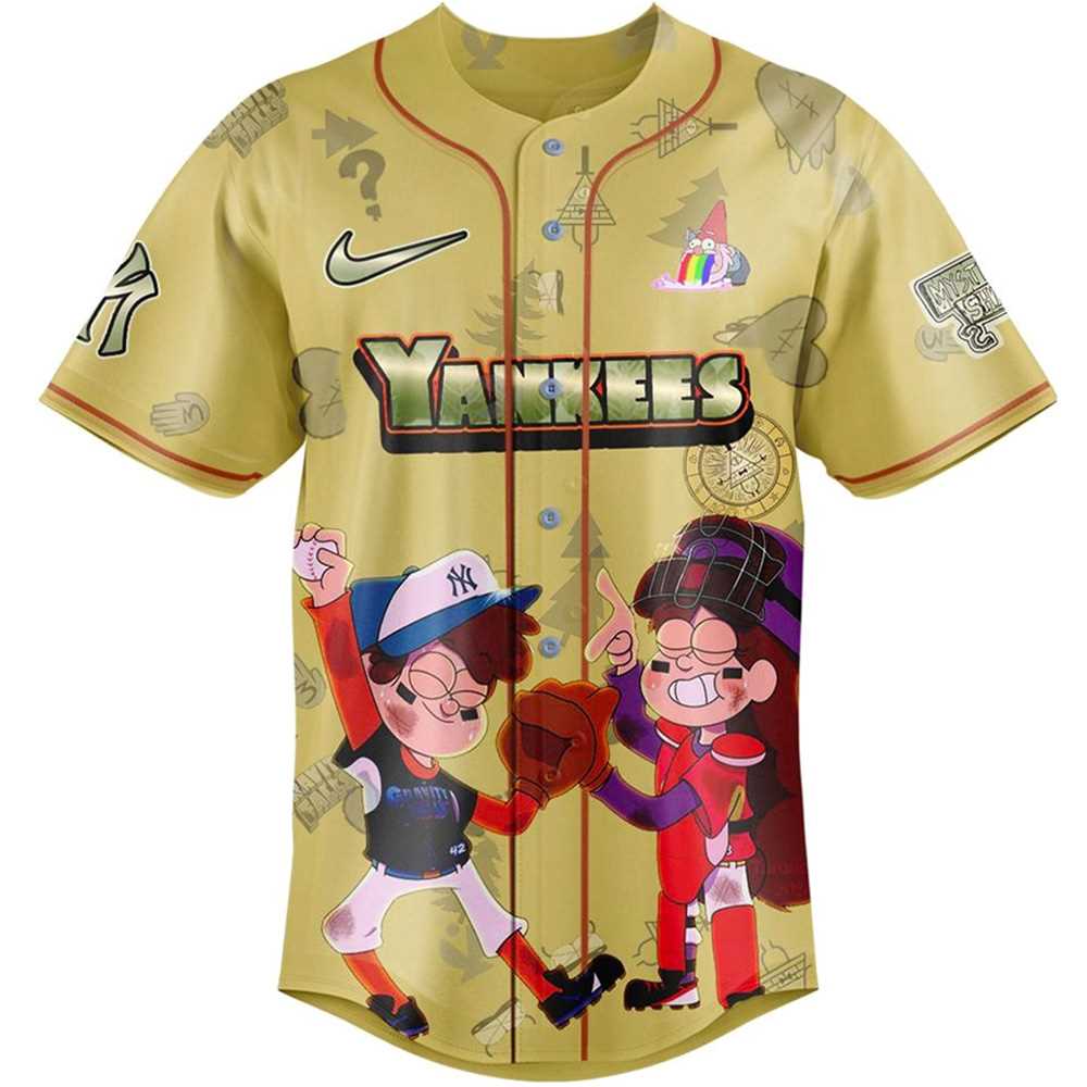 Gravity Falls X New York Yankees 2025 For Fans Baseball Jersey Gravity Falls X New York Yankees 2025 For Fans Baseball Jersey