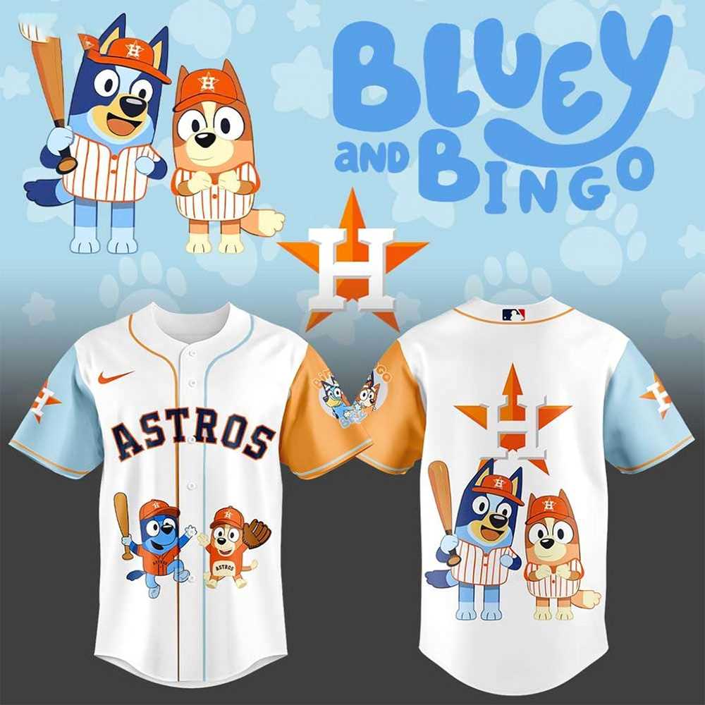 Houston Astros X Bluey And Bingo Hot 2025 For Fans Baseball Jersey Houston Astros X Bluey And Bingo Hot 2025 For Fans Baseball Jersey