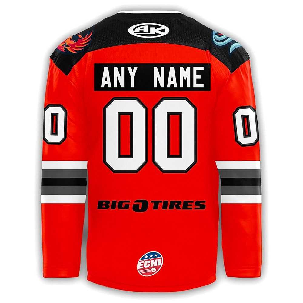 Kansas City Mavericks Replica Orange A New Hockey Jersey Personalized Name Kansas City Mavericks Replica Orange A New Hockey Jersey Personalized Name