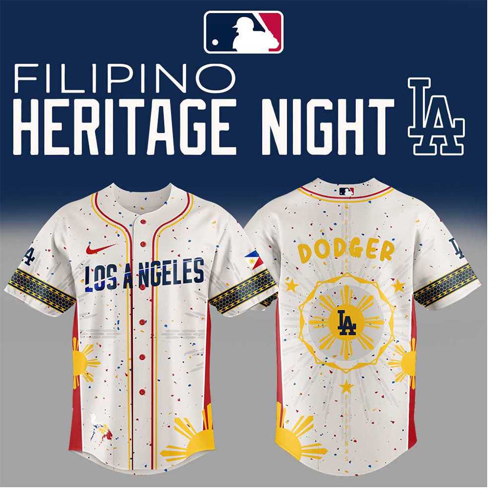 Los Angeles Dodgers Filipino Heritage Night 2025 Baseball Jersey