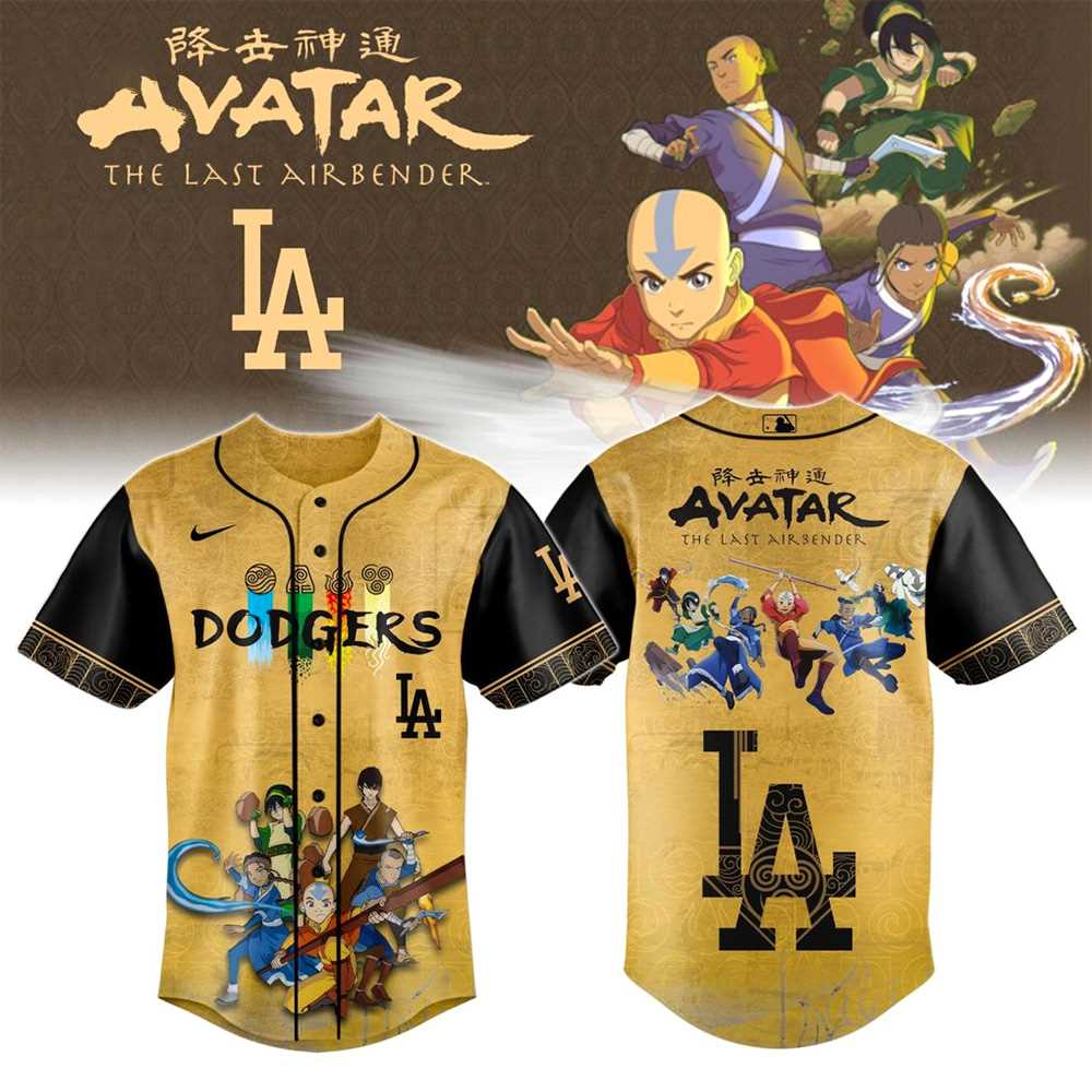 Los Angeles Dodgers X Avatar The Last Airbender Exclusive 2025 Baseball Jersey
