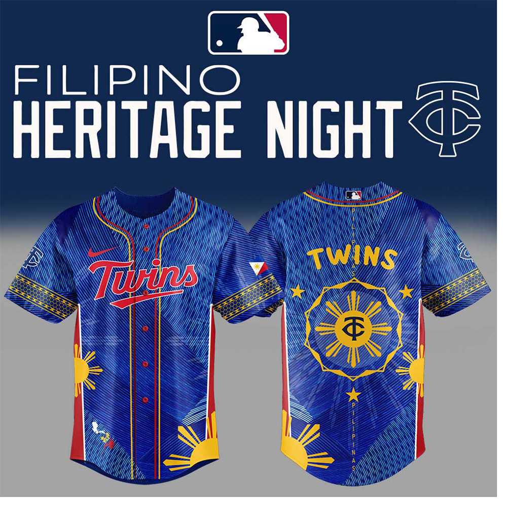 Minnesota Twins Filipino Heritage Night 2025 Baseball Jersey Minnesota Twins Filipino Heritage Night 2025 Baseball Jersey