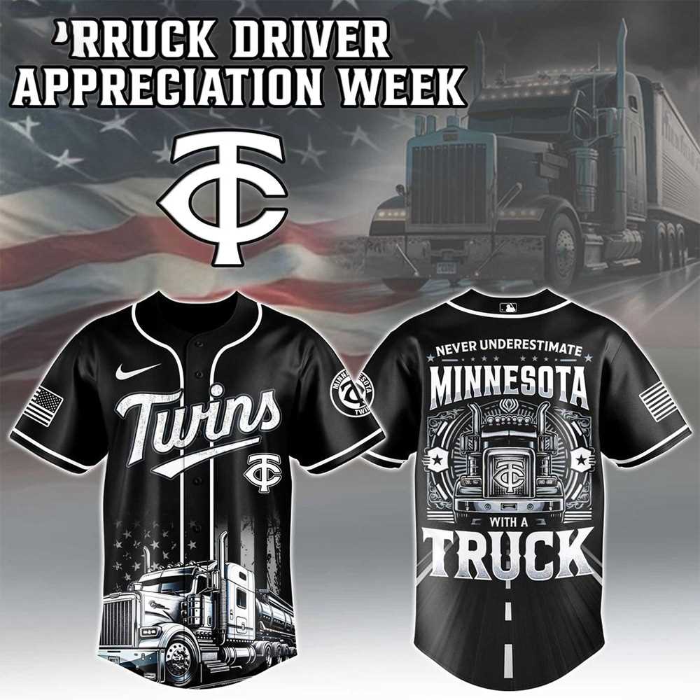 Minnesota Twins Mlb X Nation Truck Driver Appreciation Week 2025 Baseball Jersey