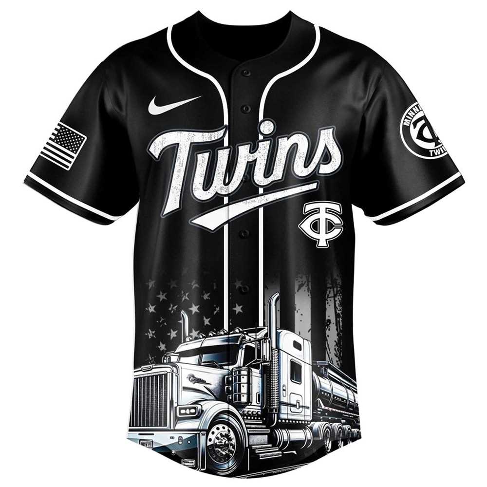 Minnesota Twins Mlb X Nation Truck Driver Appreciation Week 2025 Baseball Jersey Minnesota Twins Mlb X Nation Truck Driver Appreciation Week 2025 Baseball Jersey