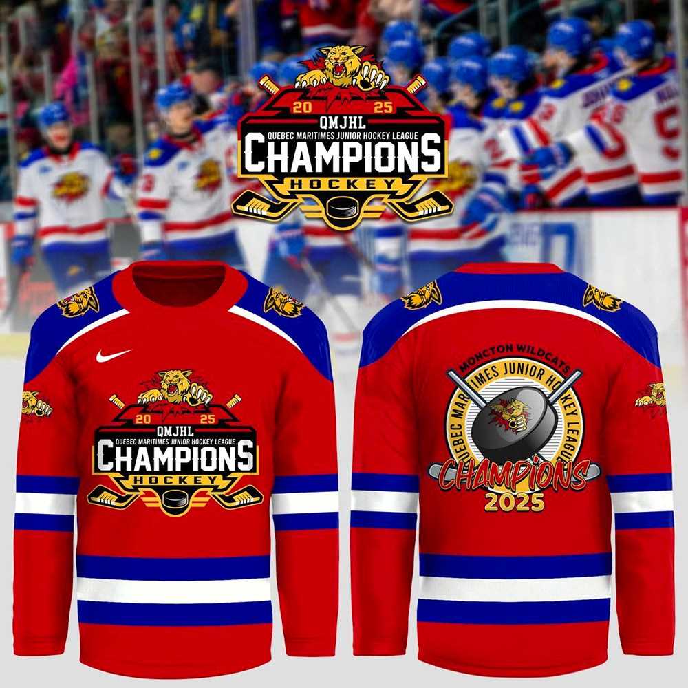 Moncton Wildcats Qmjhl Champions Hockey Jersey Personalized Name