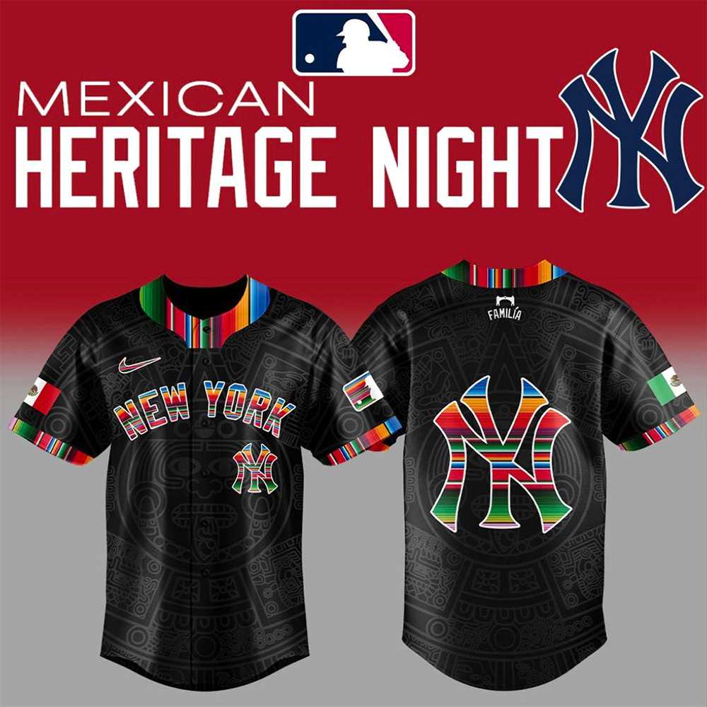 New York Yankees Mexican Heritage Night 2025 Baseball Jersey New York Yankees Mexican Heritage Night 2025 Baseball Jersey