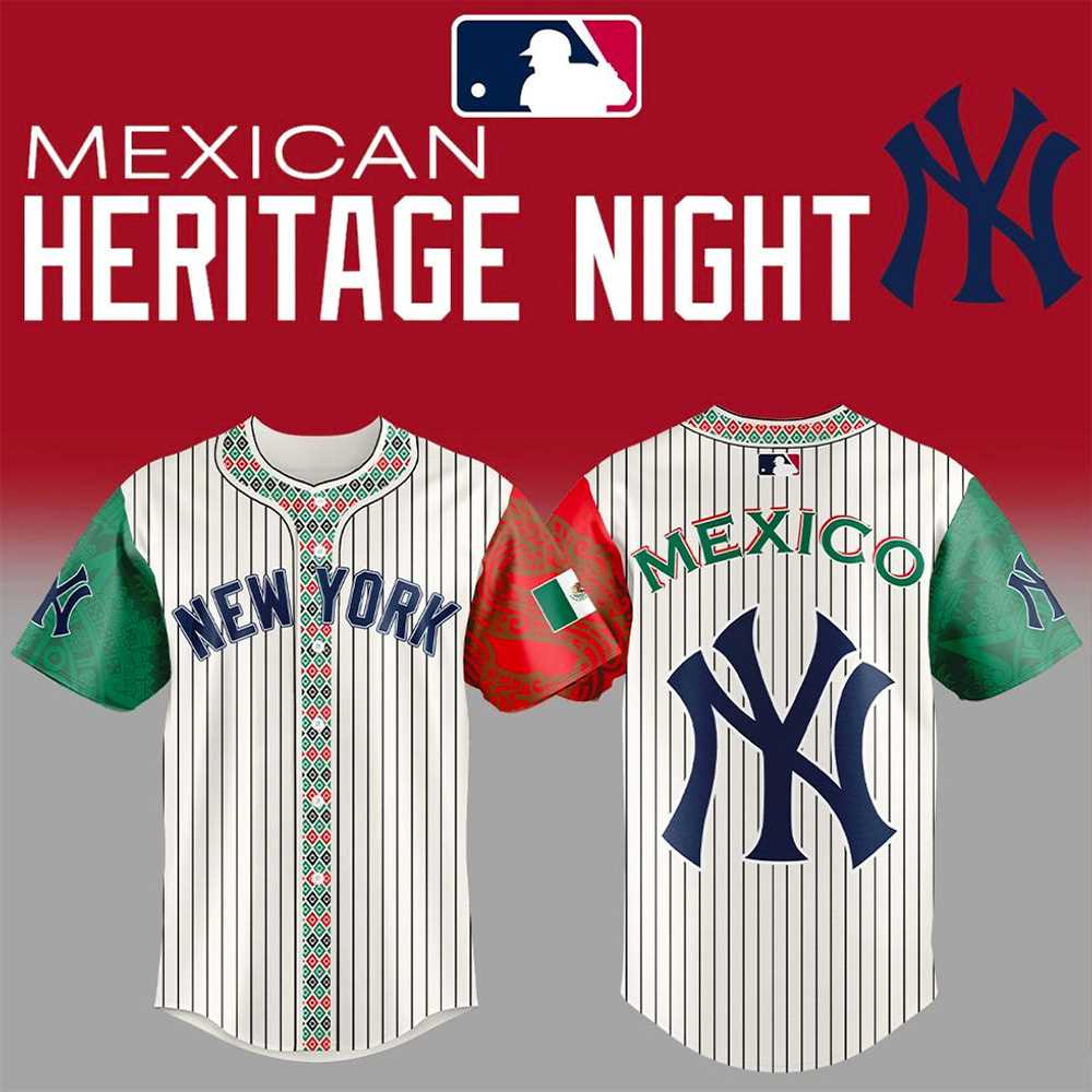 New York Yankees Mexican Heritage Night 2025 Edition Baseball Jersey New York Yankees Mexican Heritage Night 2025 Edition Baseball Jersey