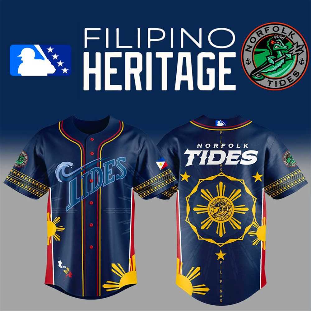 Norfolk Tides Filipino Heritage Night 2025 Baseball Jersey Norfolk Tides Filipino Heritage Night 2025 Baseball Jersey