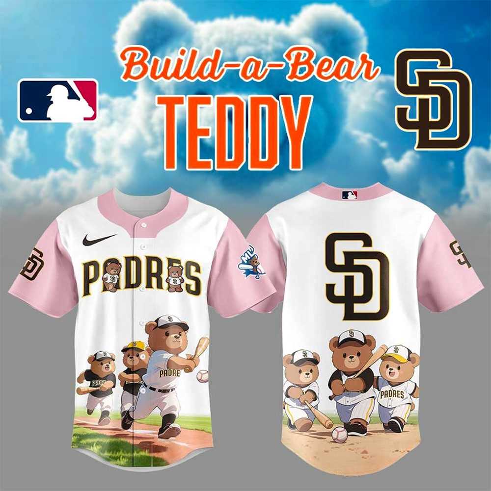San Diego Padres X Teddy Bear 2025 Baseball Jersey