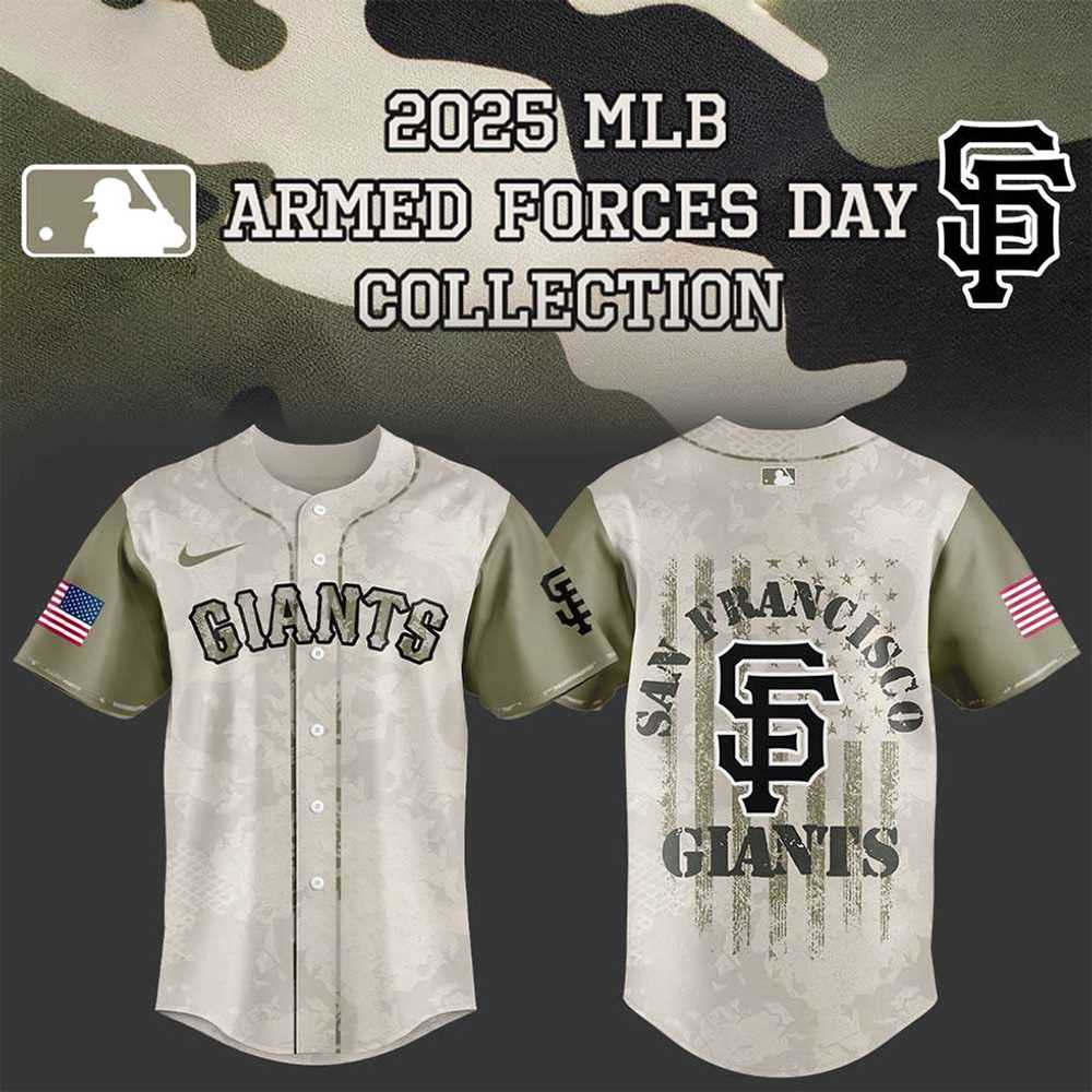 San Francisco Giants Armed Forces Day 2025 Baseball Jersey