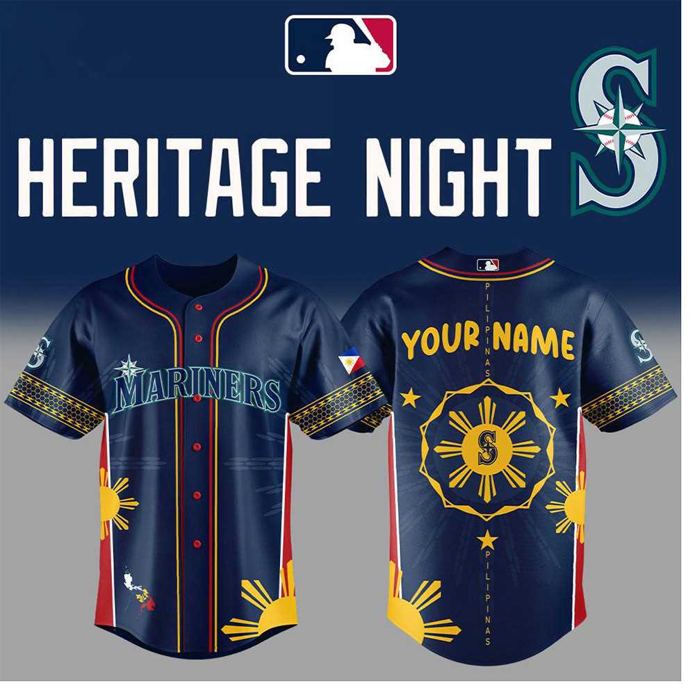 Seattle Mariners Filipino Heritage Night 2025 Baseball Jersey Seattle Mariners Filipino Heritage Night 2025 Baseball Jersey