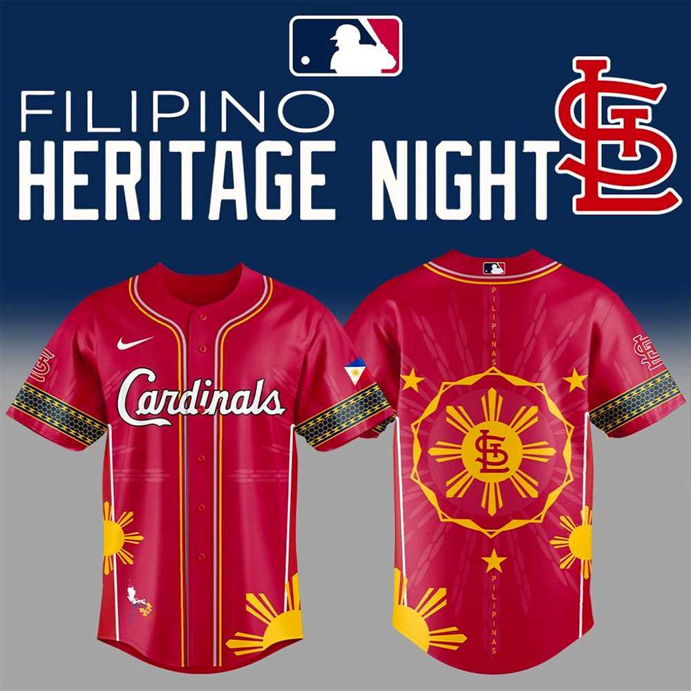 St Louis Cardinals X Filipino Heritage Night 2025 Baseball Jersey St Louis Cardinals X Filipino Heritage Night 2025 Baseball Jersey