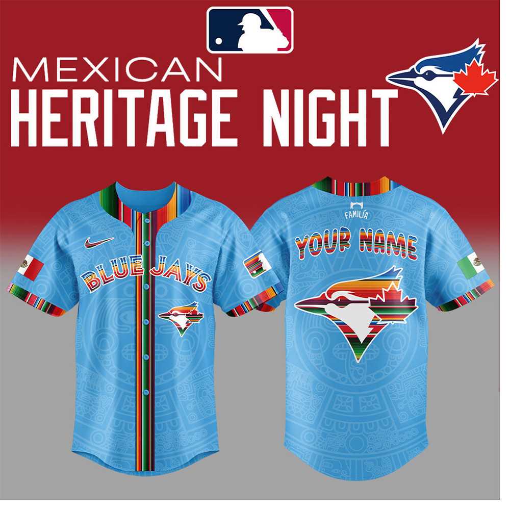 Toronto Blue Jays Mexican Heritage Night 2025 Custom Baseball Jersey Toronto Blue Jays Mexican Heritage Night 2025 Custom Baseball Jersey