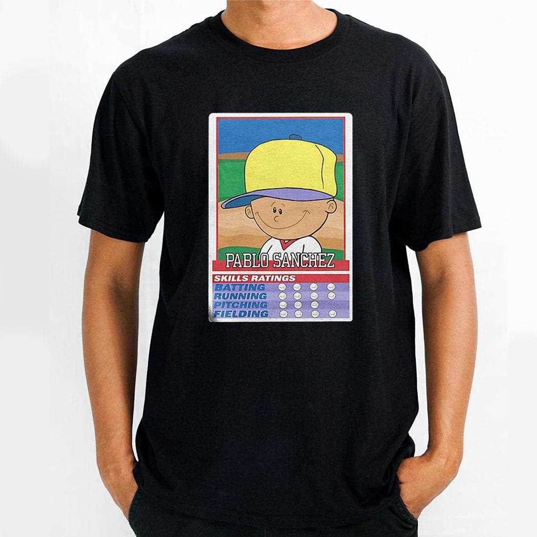 Backyard Baseball Pablo Sanchez Baseball Card Shirt Backyard Baseball Pablo Sanchez Baseball Card Shirt
