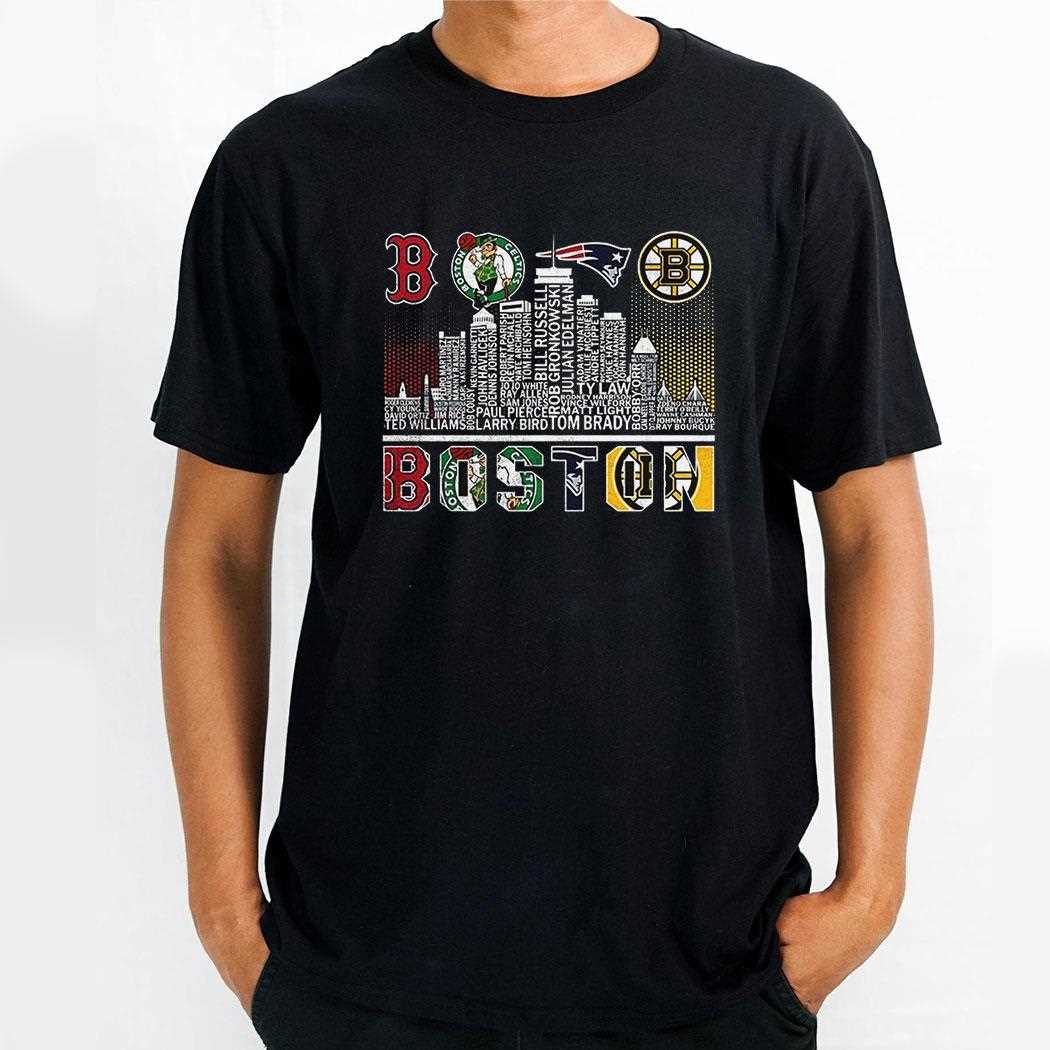 Boston Skyline City Sports Team Logo Shirt Boston Skyline City Sports Team Logo Shirt