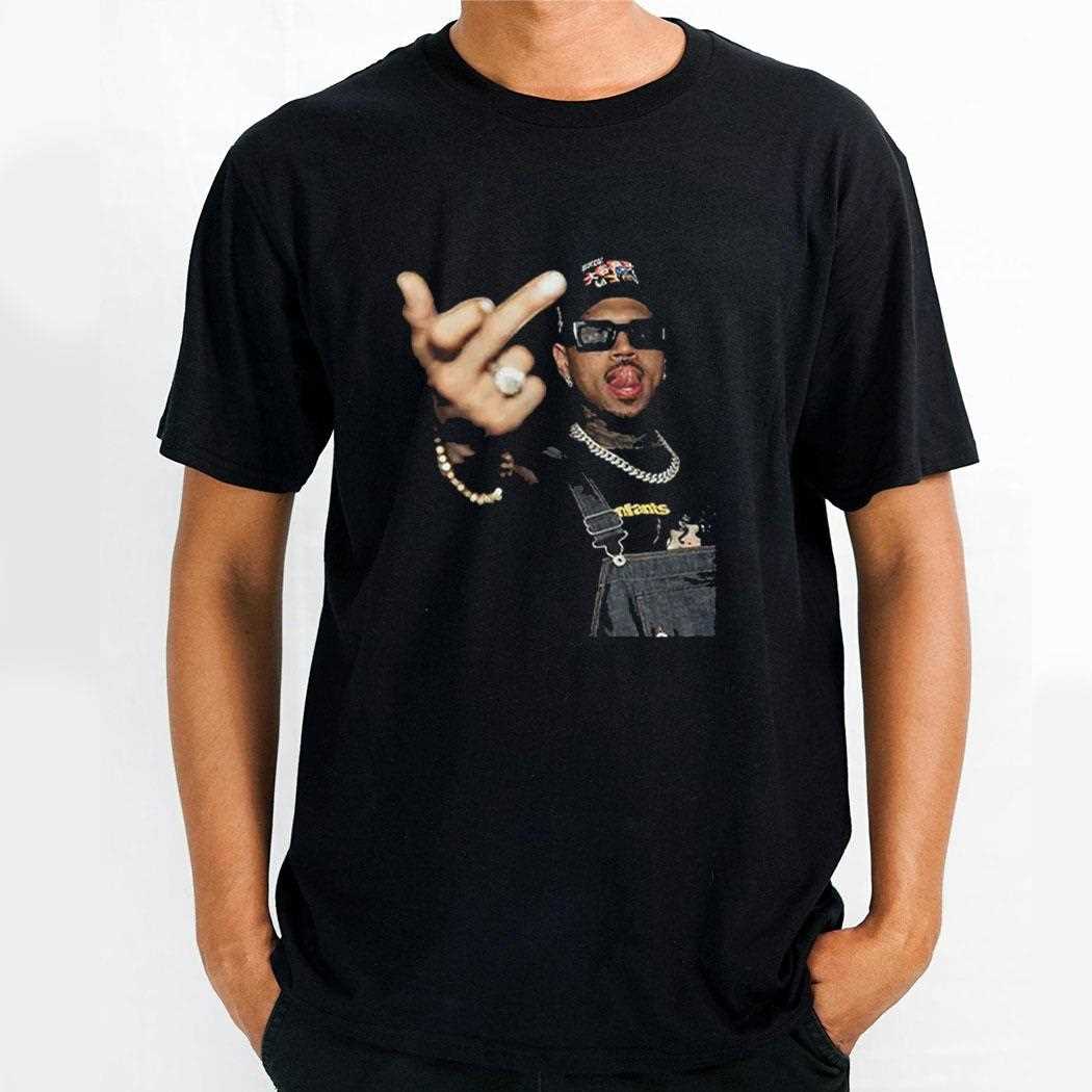 Chris Brown Middle Finger Shirt