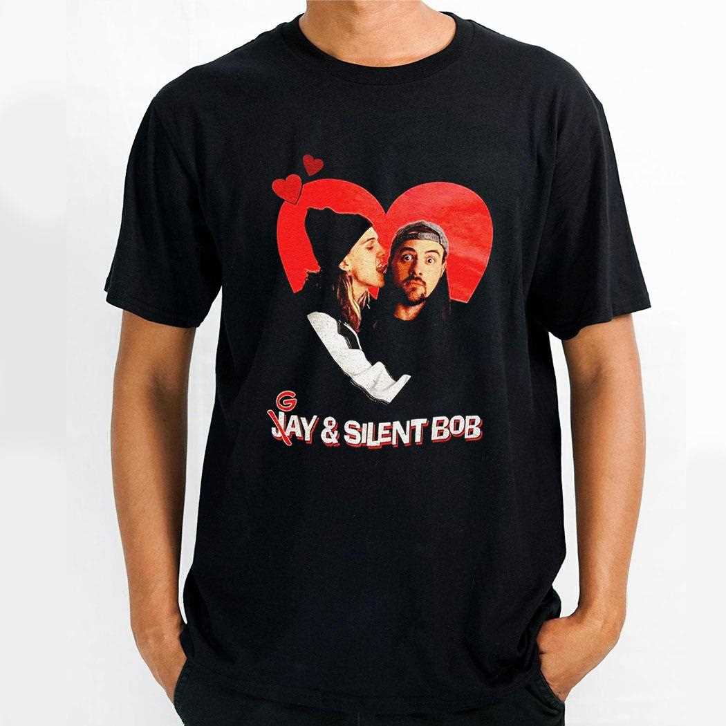 Gay And Silent Bob In Heart Shirt