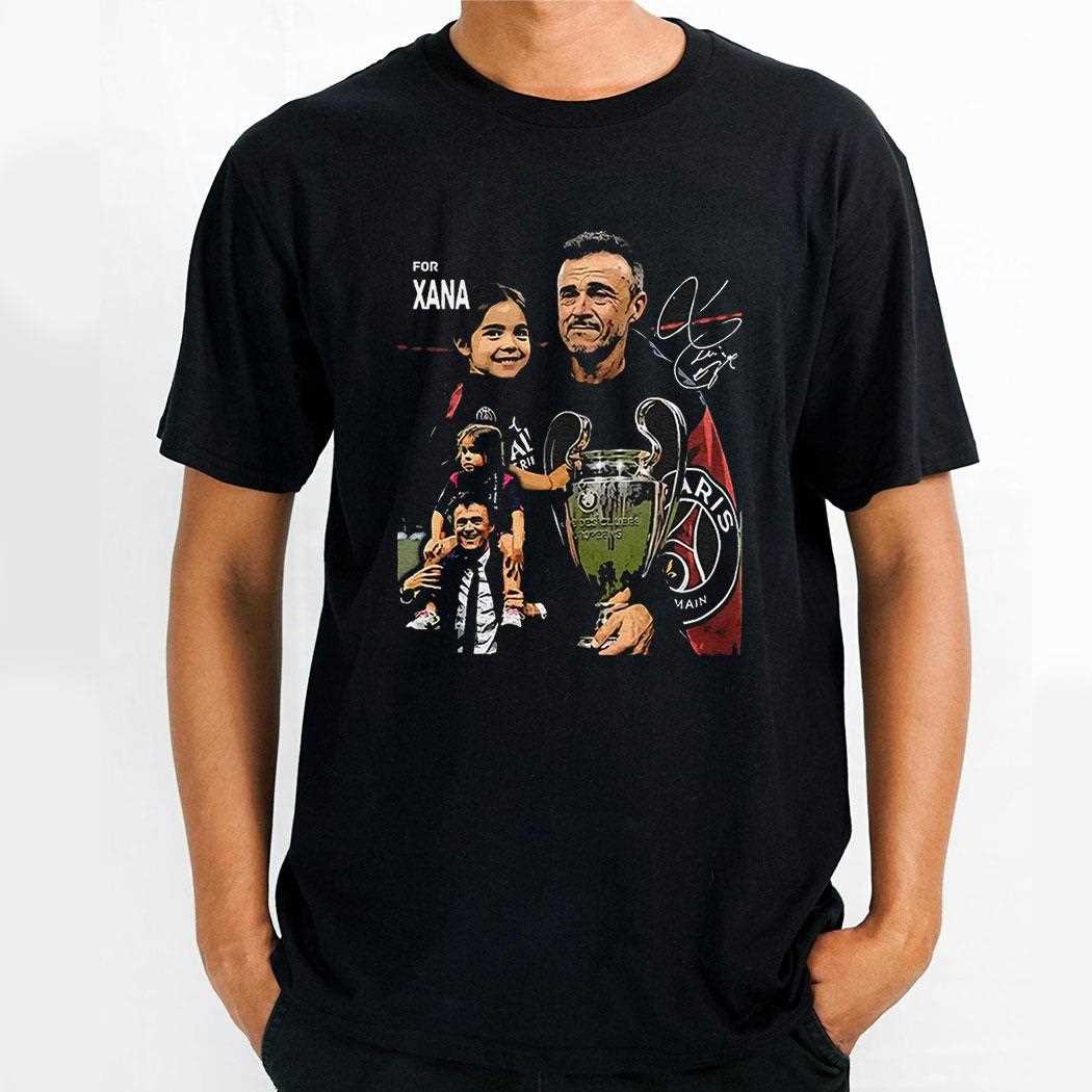 Luis Enrique And Xana Paris Saint Germain Champions Shirt