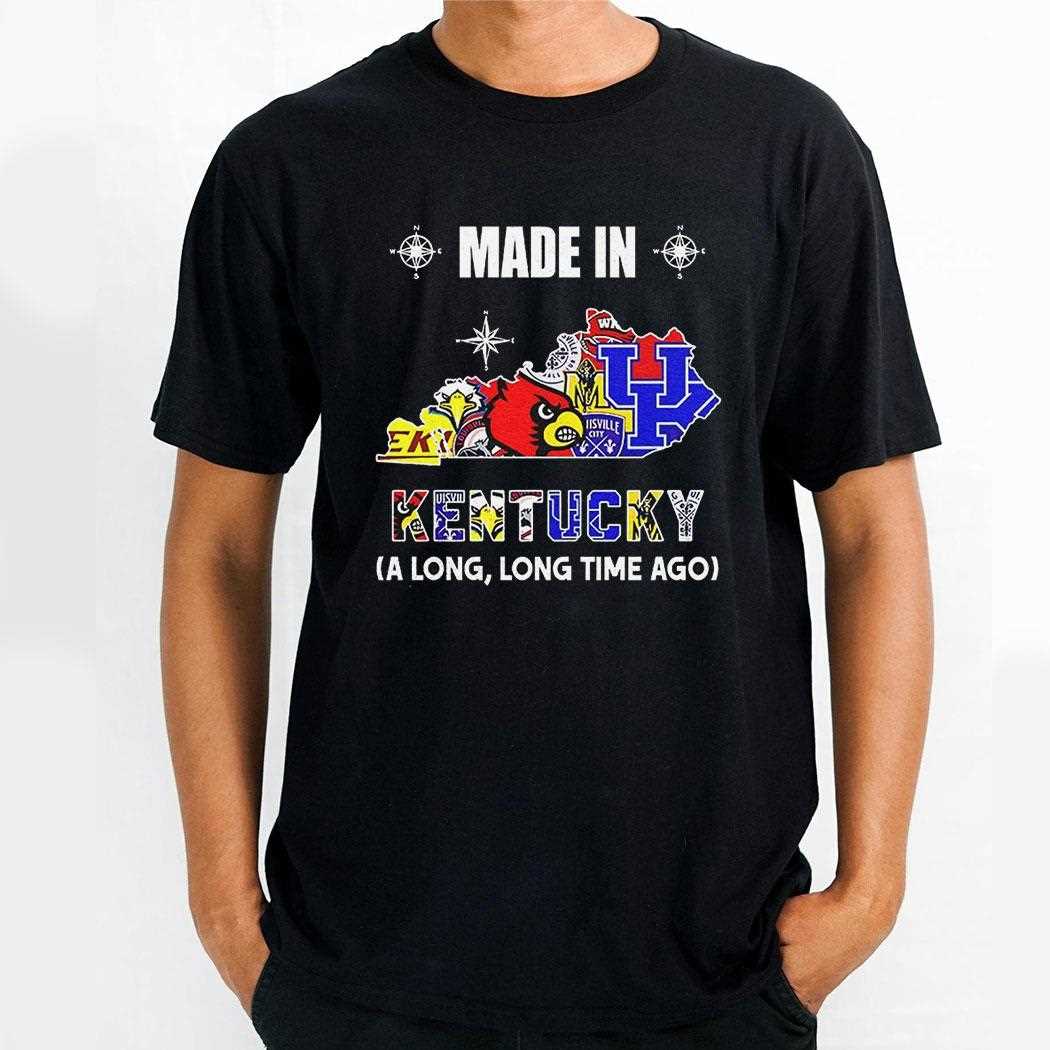 Made In Kentucky Sports Team Logo Along Long Time Ago Shirt
