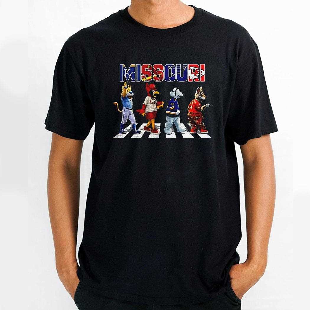 Missouri Sports Team Logo Mascot Abbey Road Shirt
