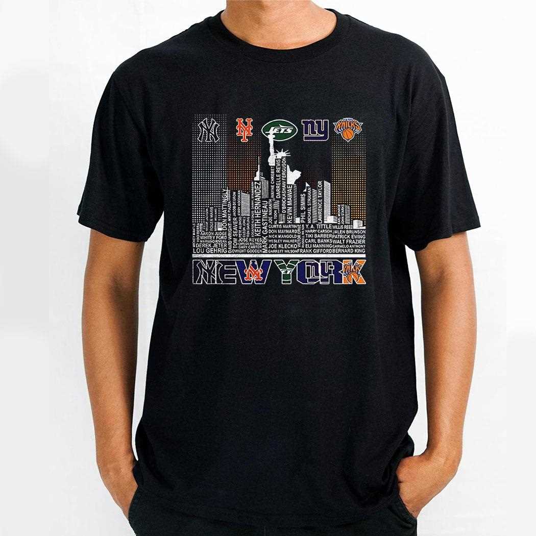 New York Skyline City Sports Team Logo Shirt