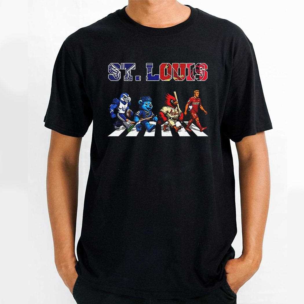 St Louis Sports Team Logo Mascot Abbey Road Shirt