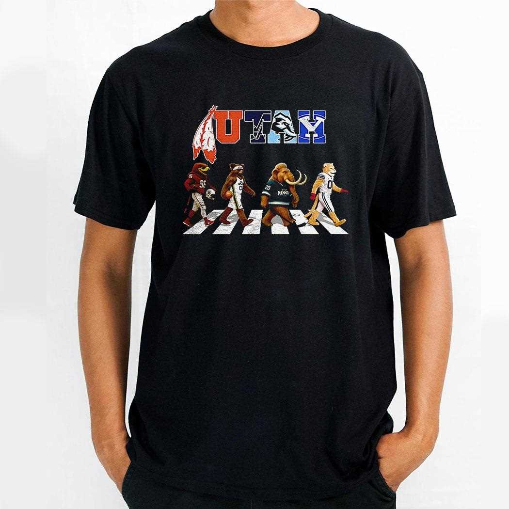 Utah Sports Team Logo Mascot Abbey Road Shirt