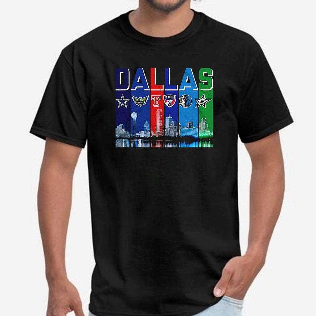Dallas Skyline City Sports Team Logo Shirt