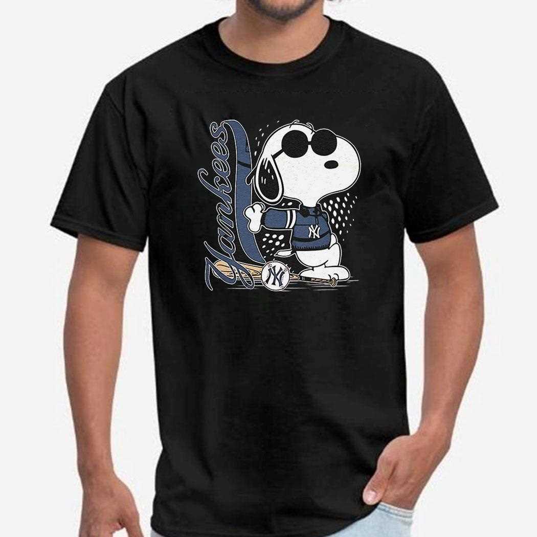 New York Yankees X Snoopy Mlb Baseball Shirt