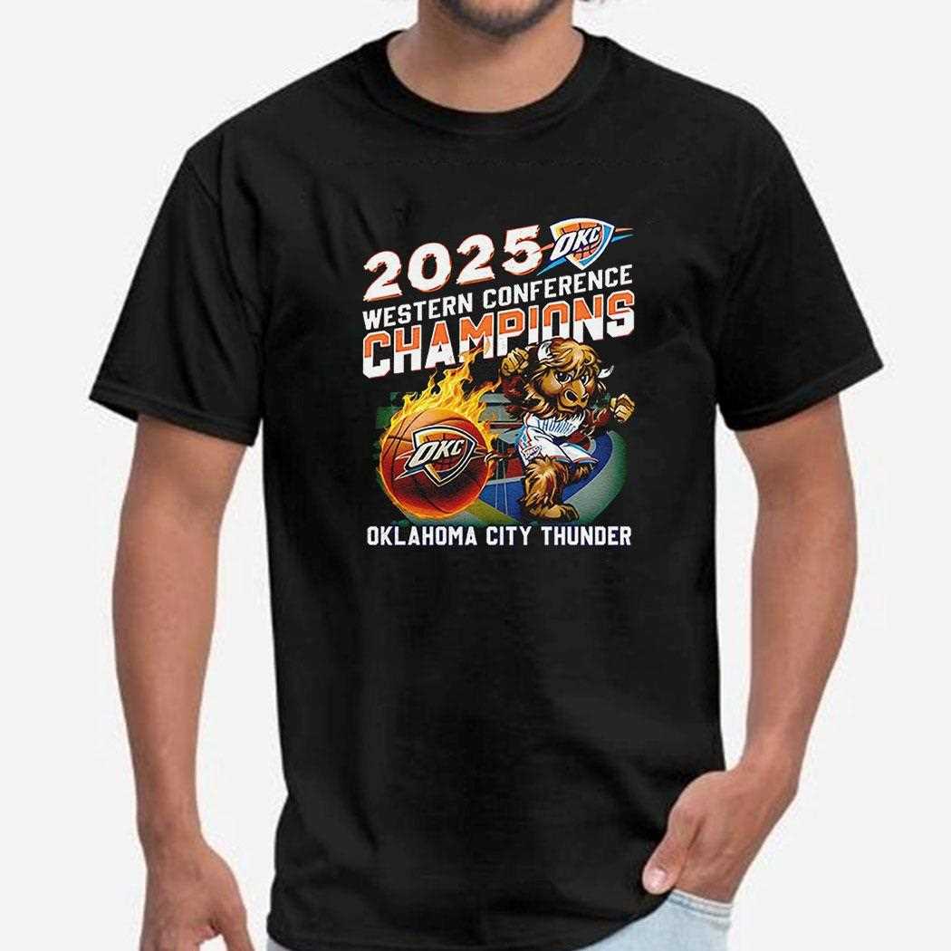 Oklahoma City Thunder 2025 Western Conference Champions Shirt Oklahoma City Thunder 2025 Western Conference Champions Shirt