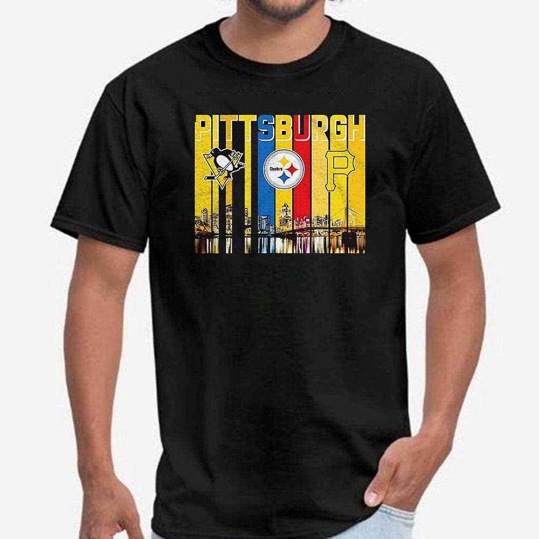 Pittsburgh Skyline City Sports Team Logo Shirt