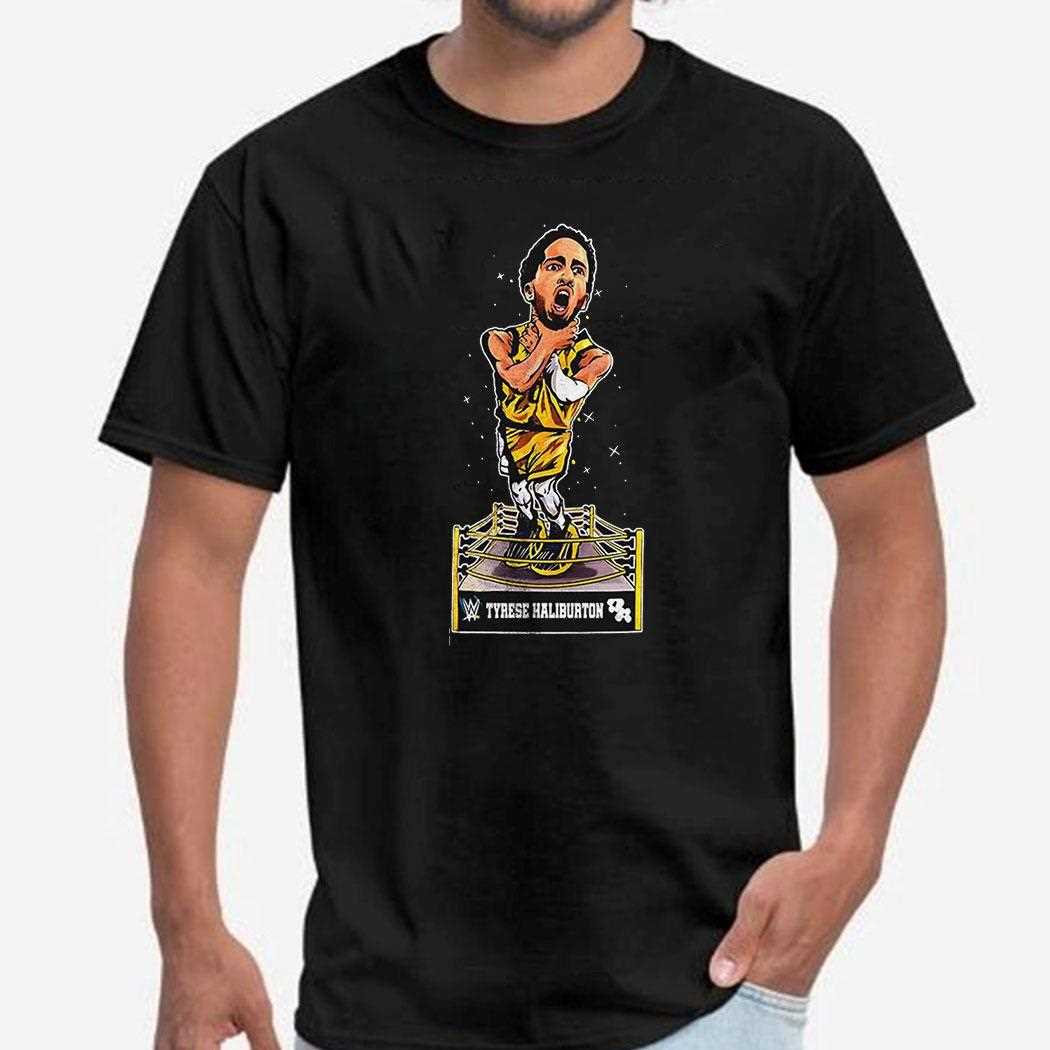 Tyrese Haliburton Choke Slam Wwe Wrestling Crossover Shirt