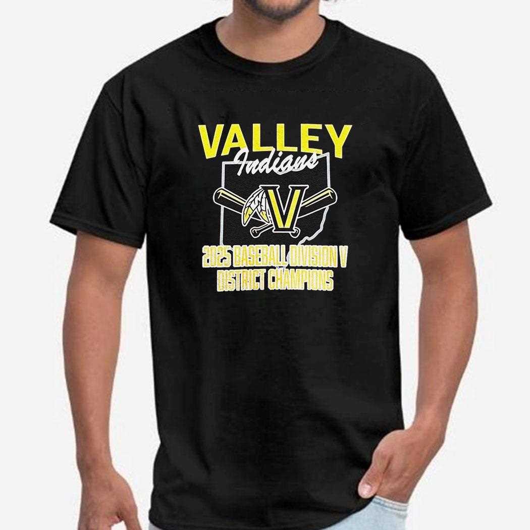 Valley Indians 2025 Baseball Division V District Champions Shirt