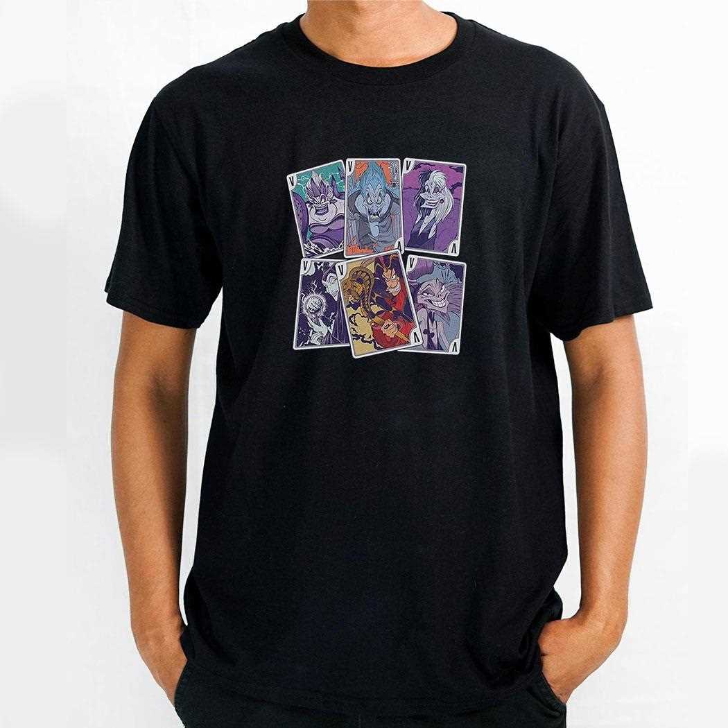 Disney Villains Playing Cards Graphic Shirt