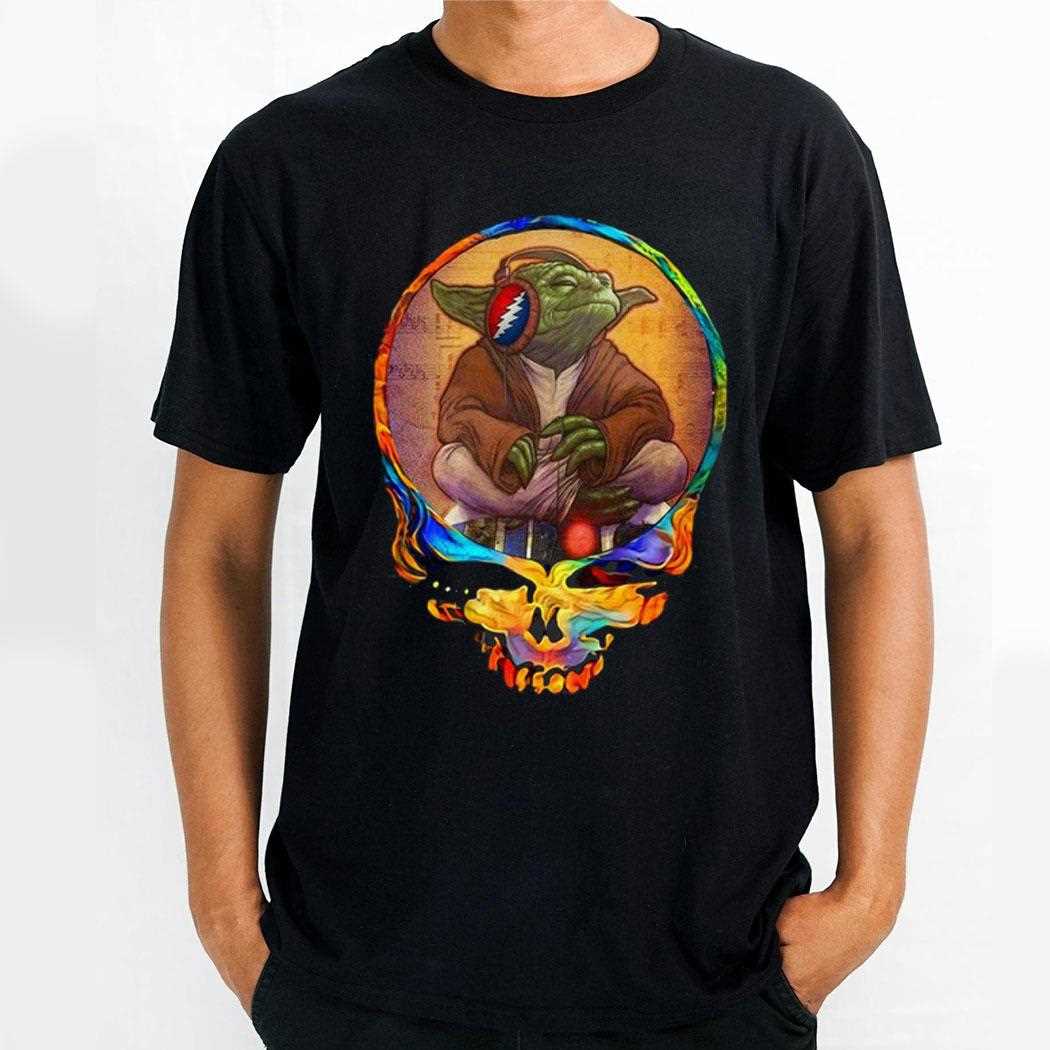 Grateful Dead Baby Yoda Skull Shirt Hoodie