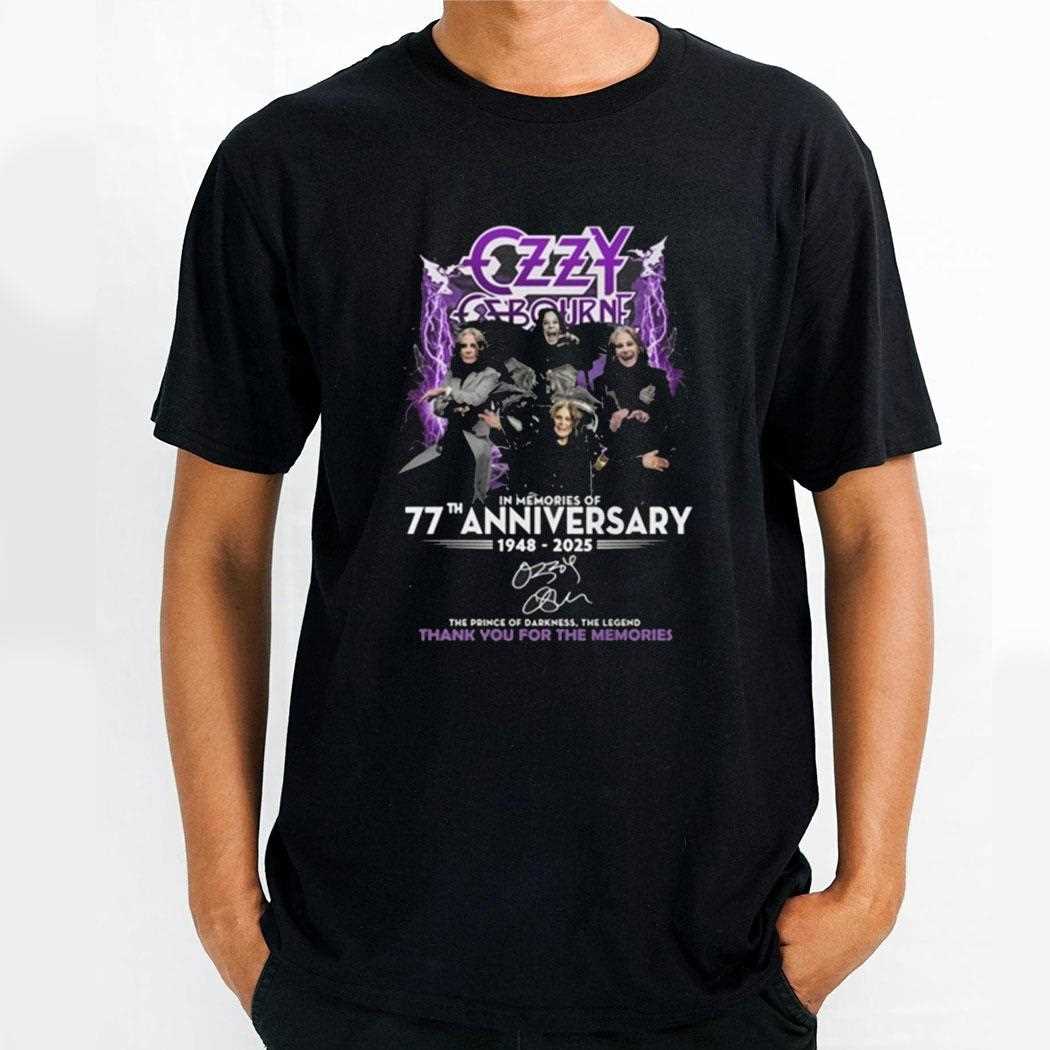 Ozzy Osbourne In Memory Of 77th Anniversary Shirt