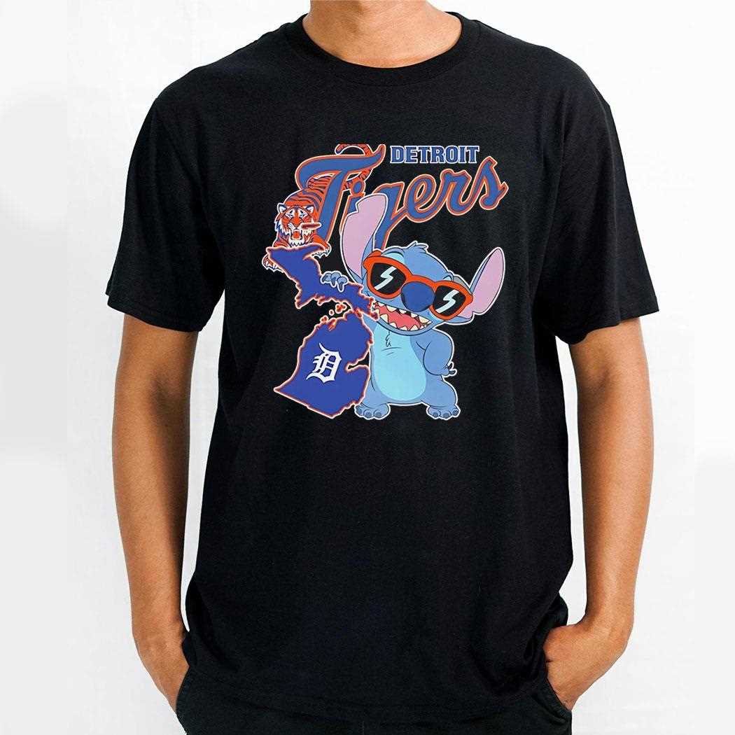 Stitch Detroit Tigers Baseball 2025 Shirt