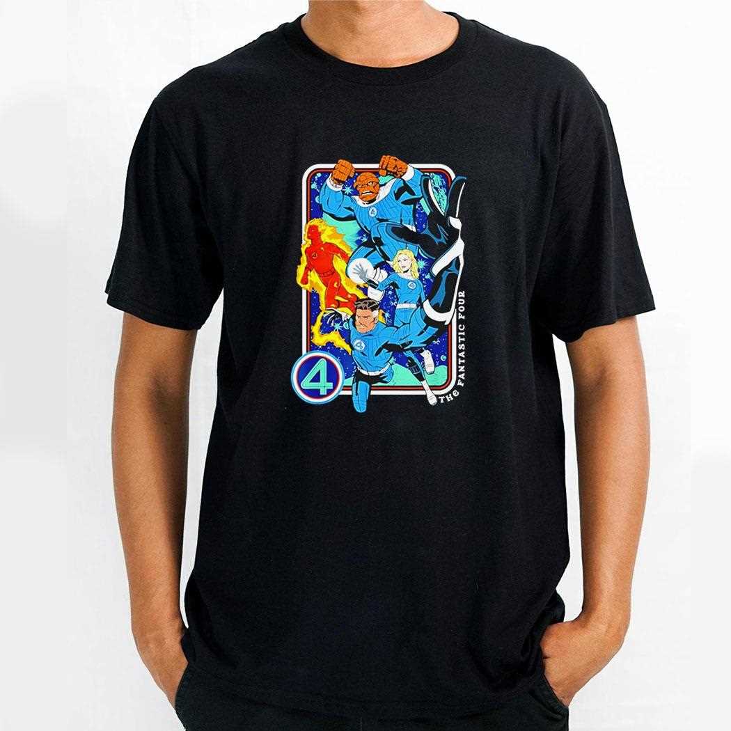 The Fantastic Four 4 Characters Caricature Shirt