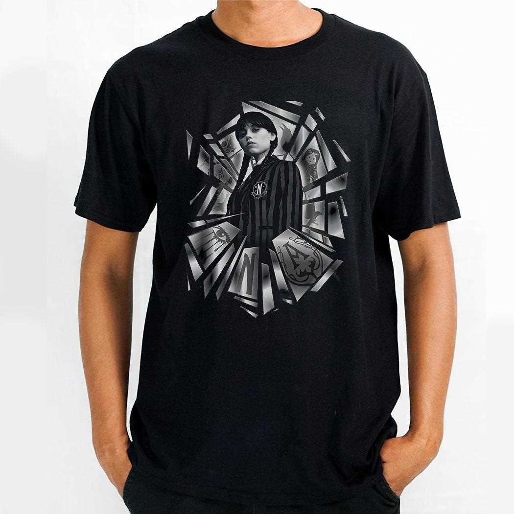 Wednesday Shatter Collage Graphic T-shirt