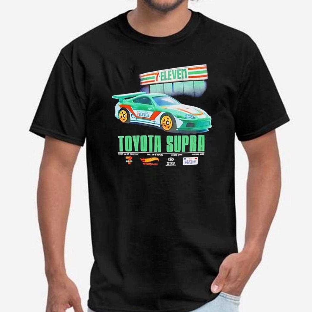7-eleven X Hot Wheels Toyota Supra Shirt 7-eleven X Hot Wheels Toyota Supra Shirt