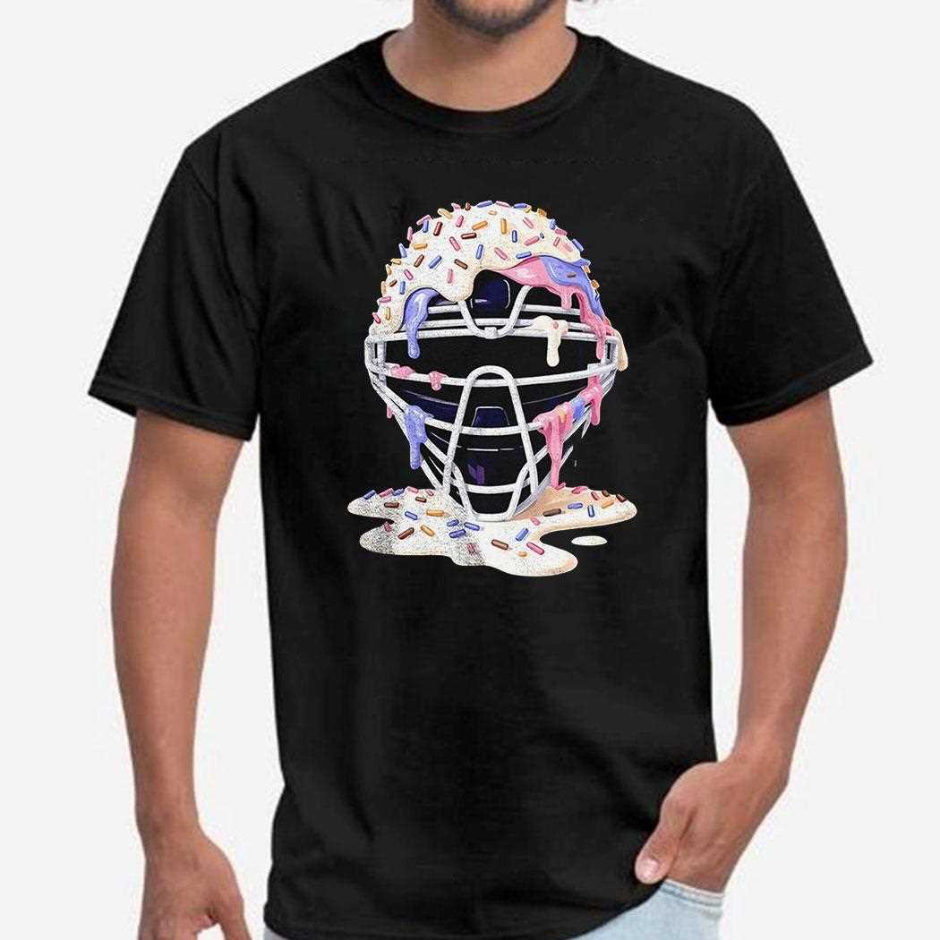 Quirky Baseball Catcher Ice Cream Graphic Tee