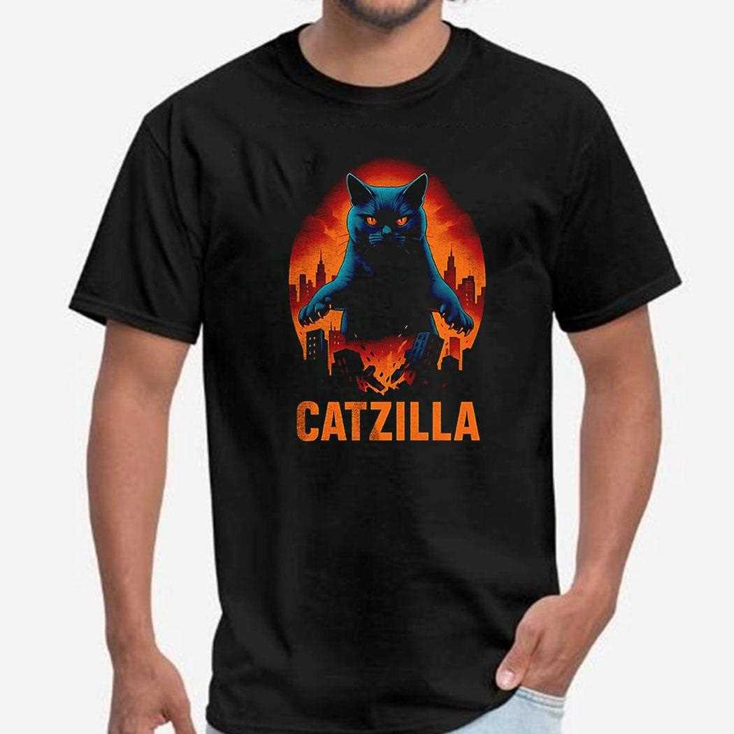 Funny Catzilla Pose T-shirt
