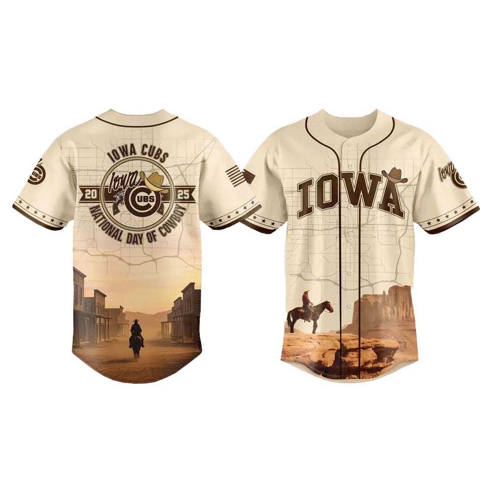 2025 Iowa Cubs National Day Of The Cowboy Baseball Jersey 2025 Iowa Cubs National Day Of The Cowboy Baseball Jersey