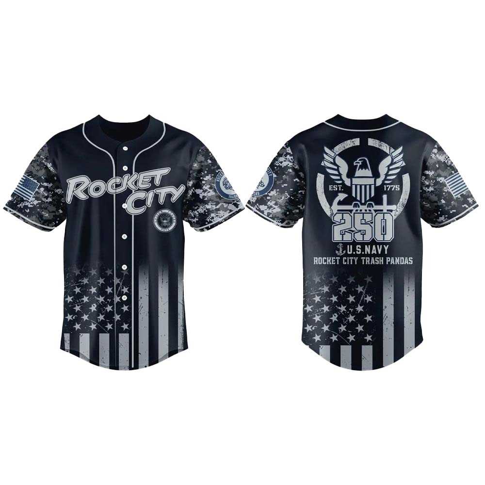 2025 Rocket City Trash Pandas Us Navy 250th Birthday Jersey 2025 Rocket City Trash Pandas Us Navy 250th Birthday Jersey