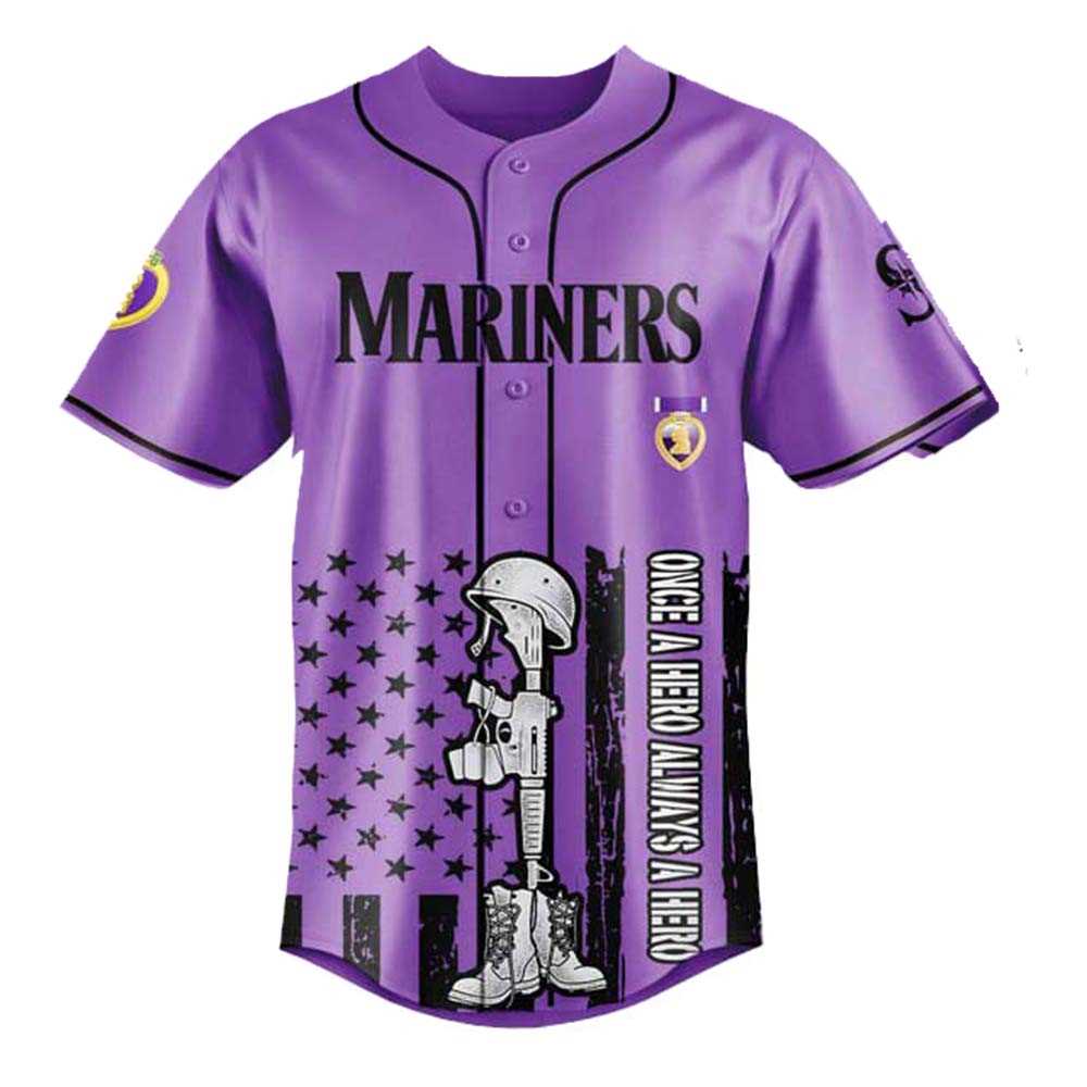 2025 Seattle Mariners National Purple Heart Day Jersey