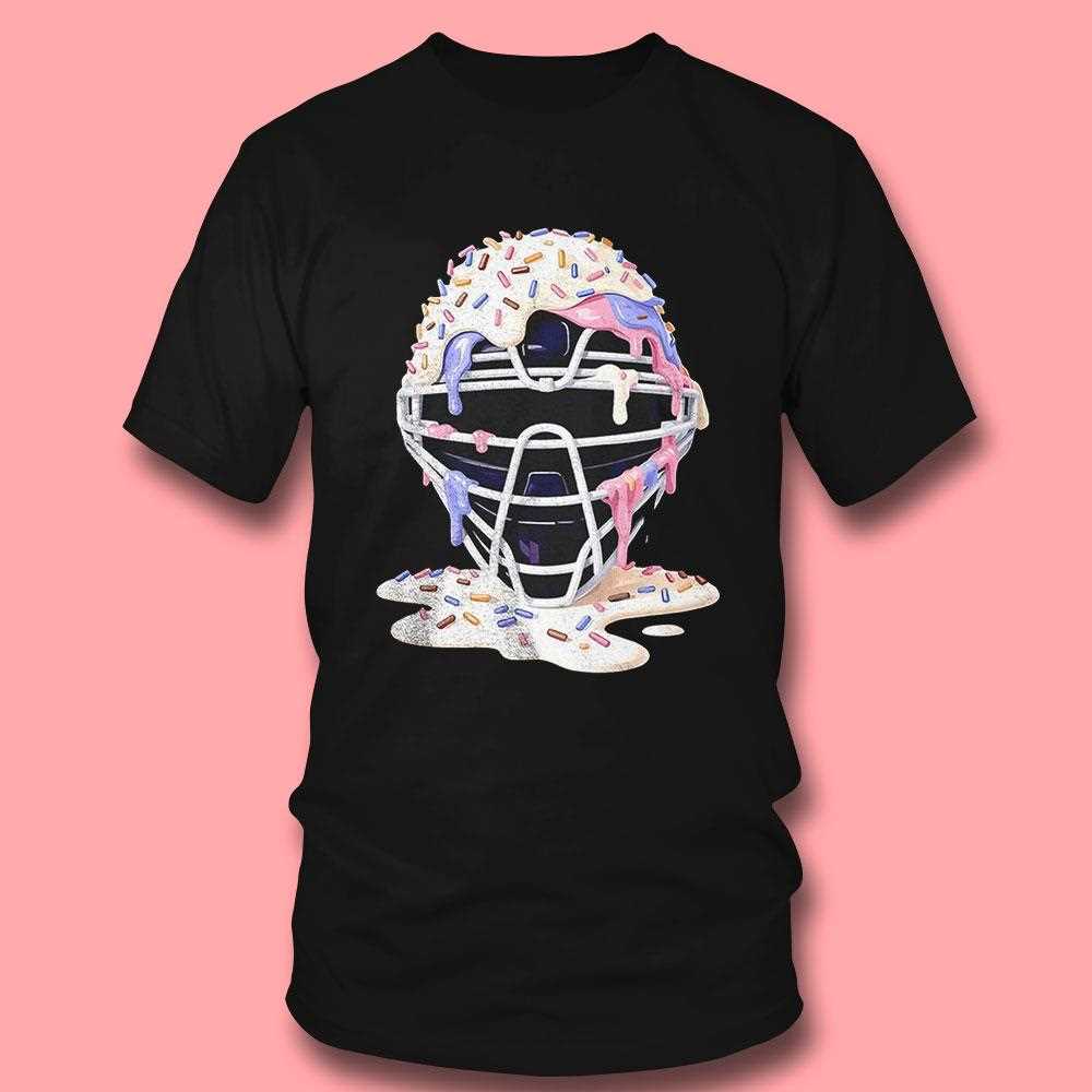Quirky Baseball Catcher Ice Cream Graphic Tee