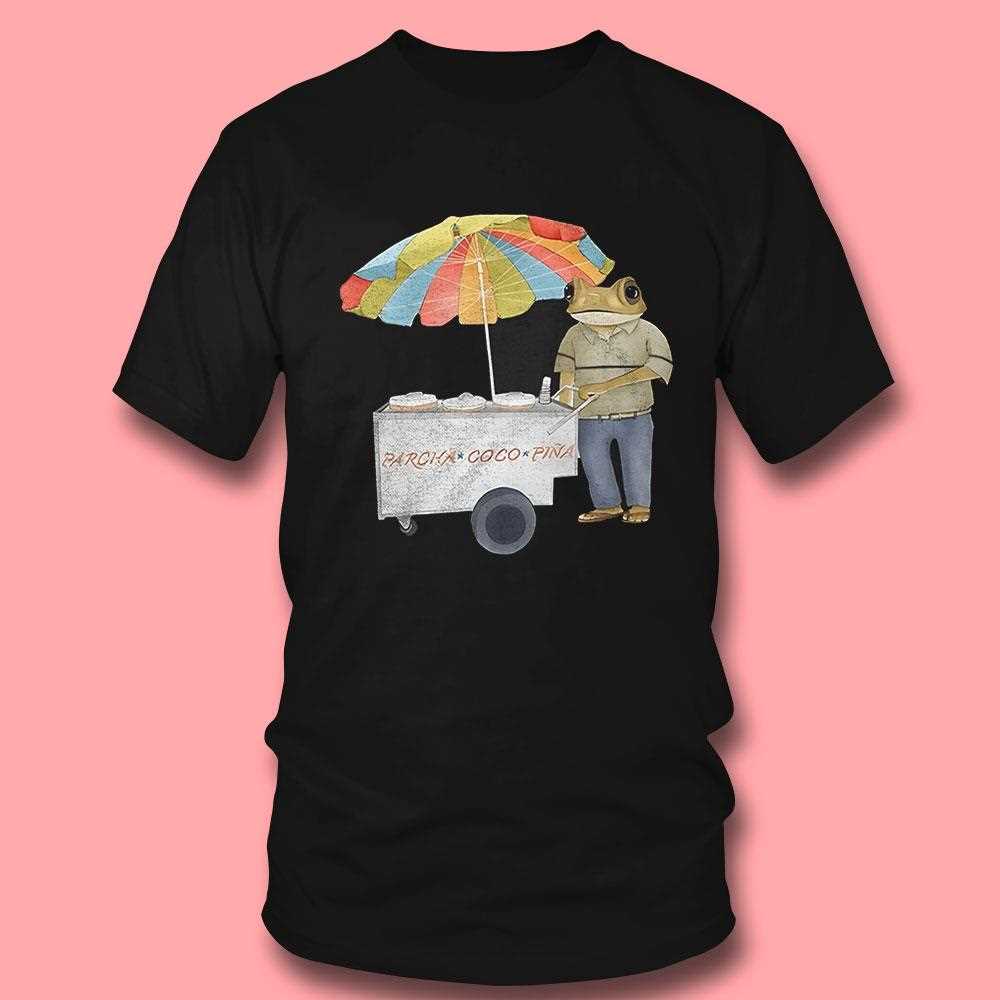 Cute Frog Selling Juice ‘parcha Coco Pina’ Shirt
