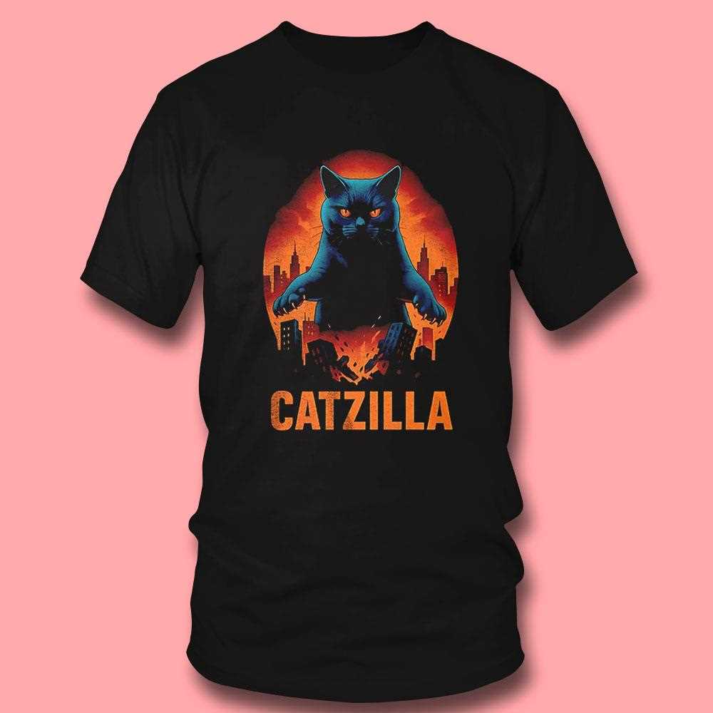 Funny Catzilla Pose T-shirt