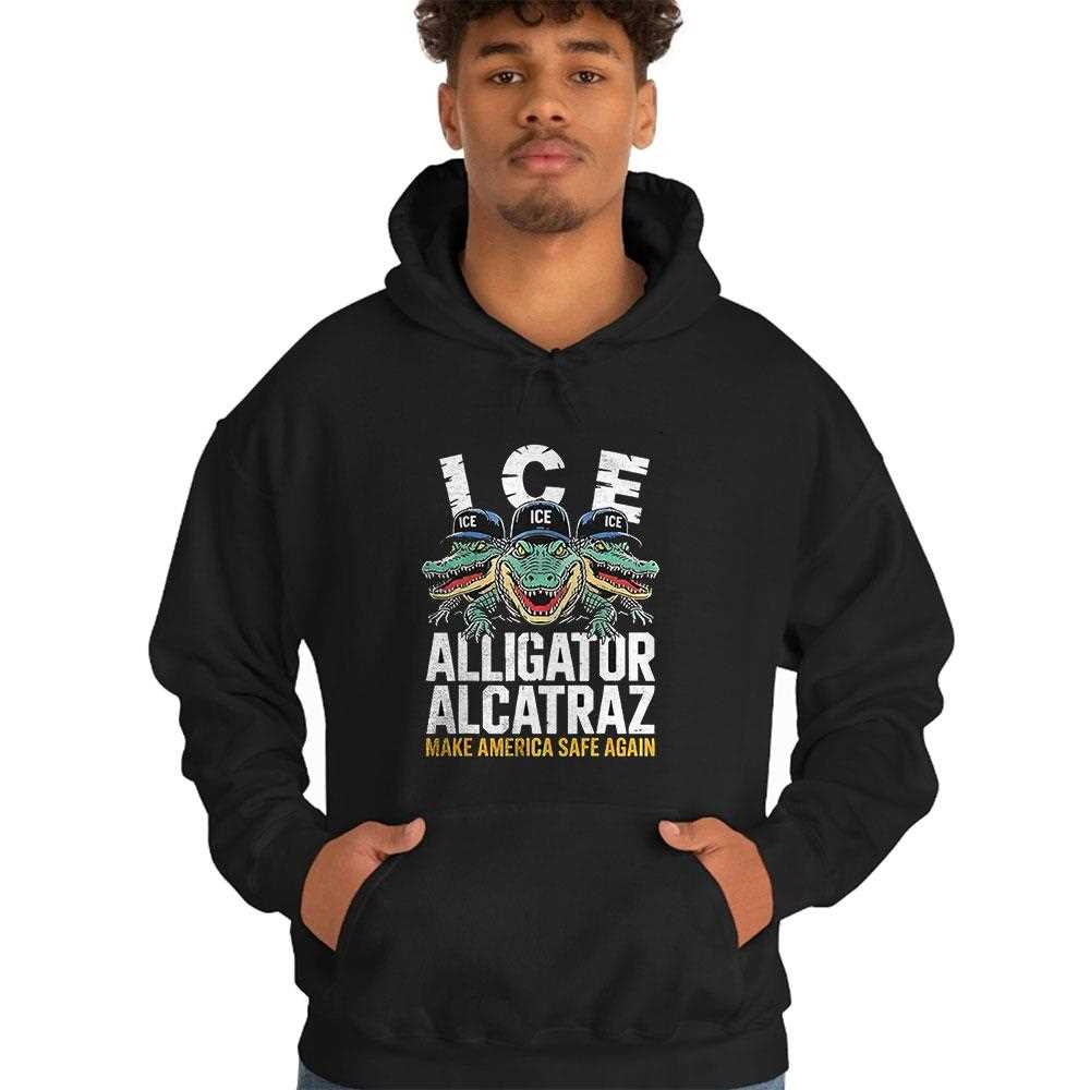 Ice Alligator Alcatraz ‘make America Safe Again’ Satire Shirt Ice Alligator Alcatraz ‘make America Safe Again’ Satire Shirt