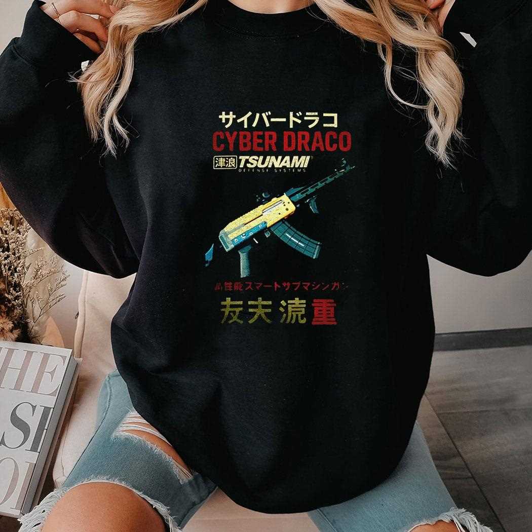 Cyber Draco Japanese Sci-fi Cyberpunk Graphic Tee Cyber Draco Japanese Sci-fi Cyberpunk Graphic Tee